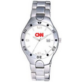 Men's Monaco Stainless Steel Bracelet Watch W/ White Dial